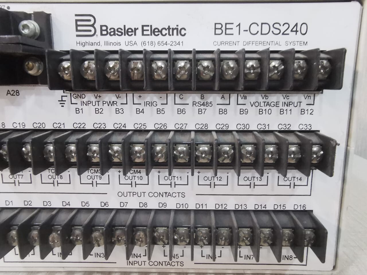 Basler BE1-CDS240 Basler BE1-CDS240 CURRENT DIFFERENTIAL SYSTEM 24Vdc 5