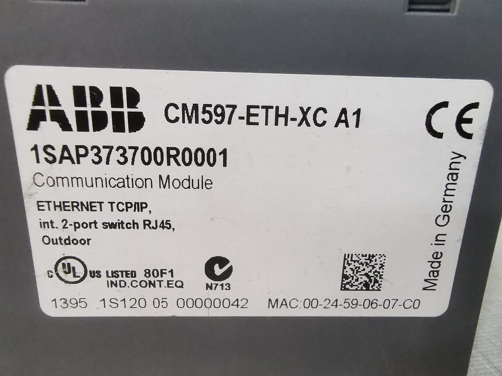 ABB 1SAP373700R0001 ABB CM597-ETH-XC A1 Communication Module 1SAP373700R0001 3