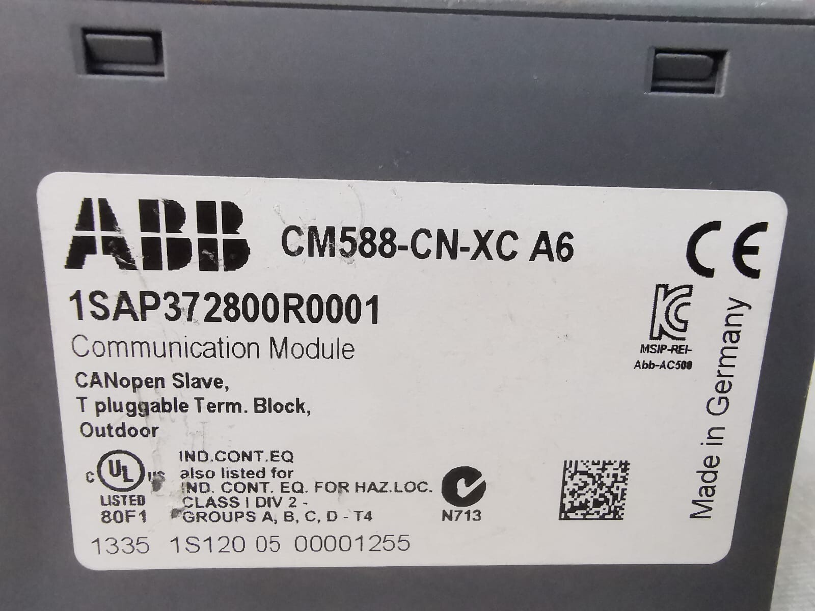 ABB 1SAP372800R0001 ABB CM588-CN-XC A6 Communication Module 1SAP372800R0001 2
