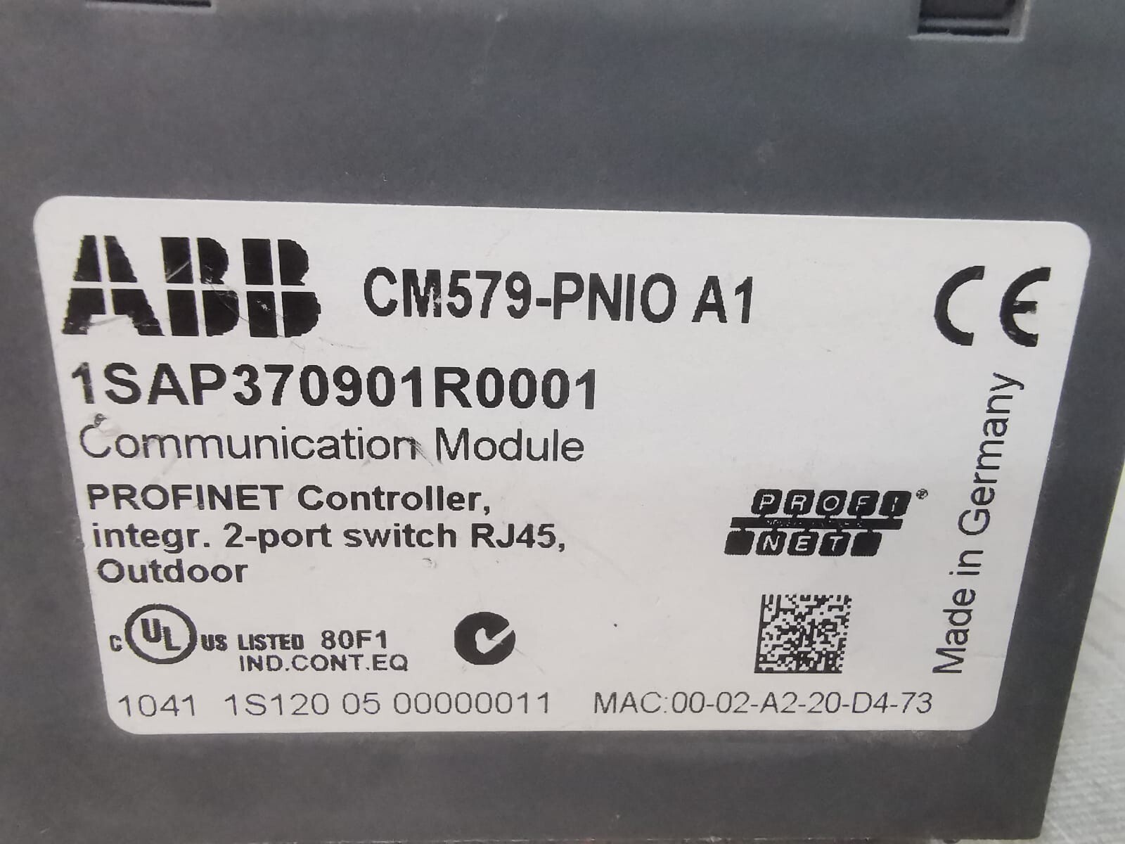 ABB 1SAP370901R0001 ABB CM579-PNIO A1 Communication Module 1SAP370901R0001 3