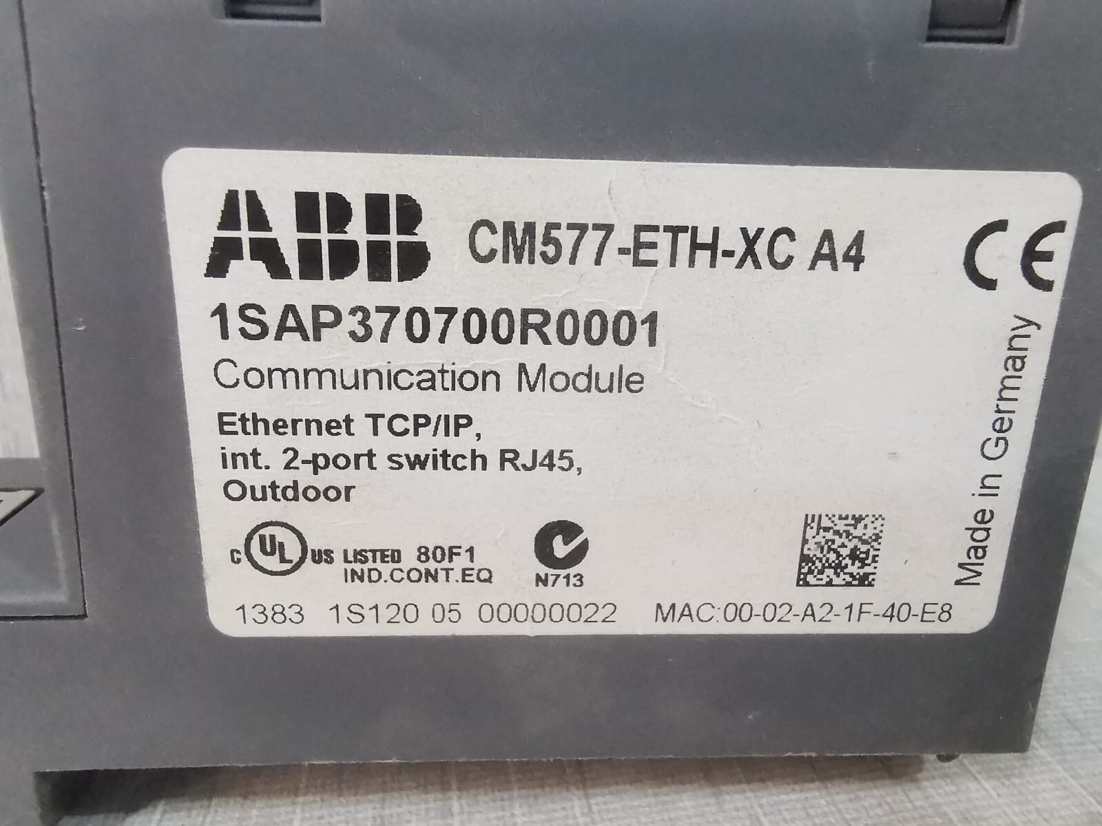ABB 1SAP370700R0001 ABB CM577-ETH-XC A4 Communication Module 1SAP370700R0001 3