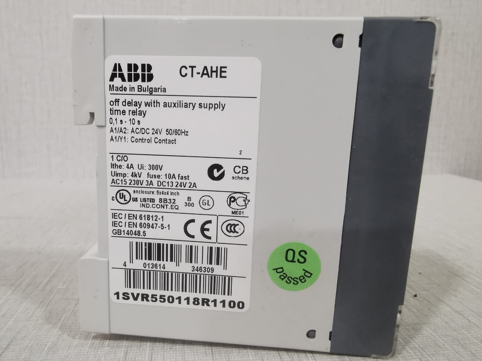 ABB CT-AHE ABB 1SVR550118R1100 CT-AHE OFF DELAY AUXILIARY SUPPLY TIME RELAY 3