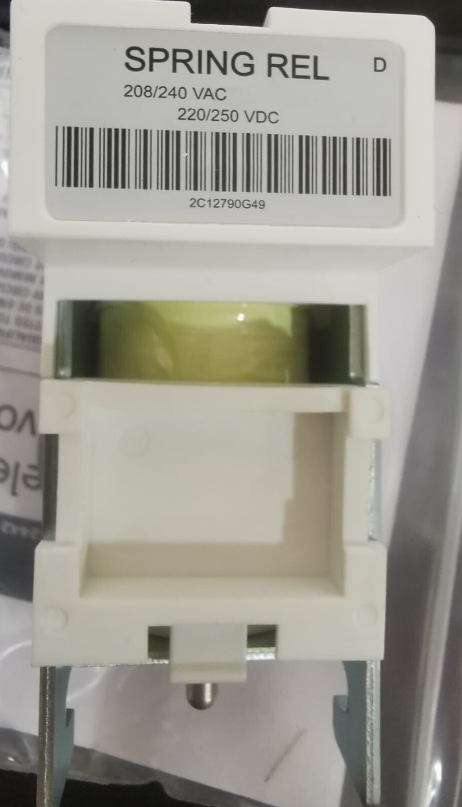 EATON CUTLER HAMMER Spring Rel 208/240 VAC 220/250 VDC / 2C12790G49