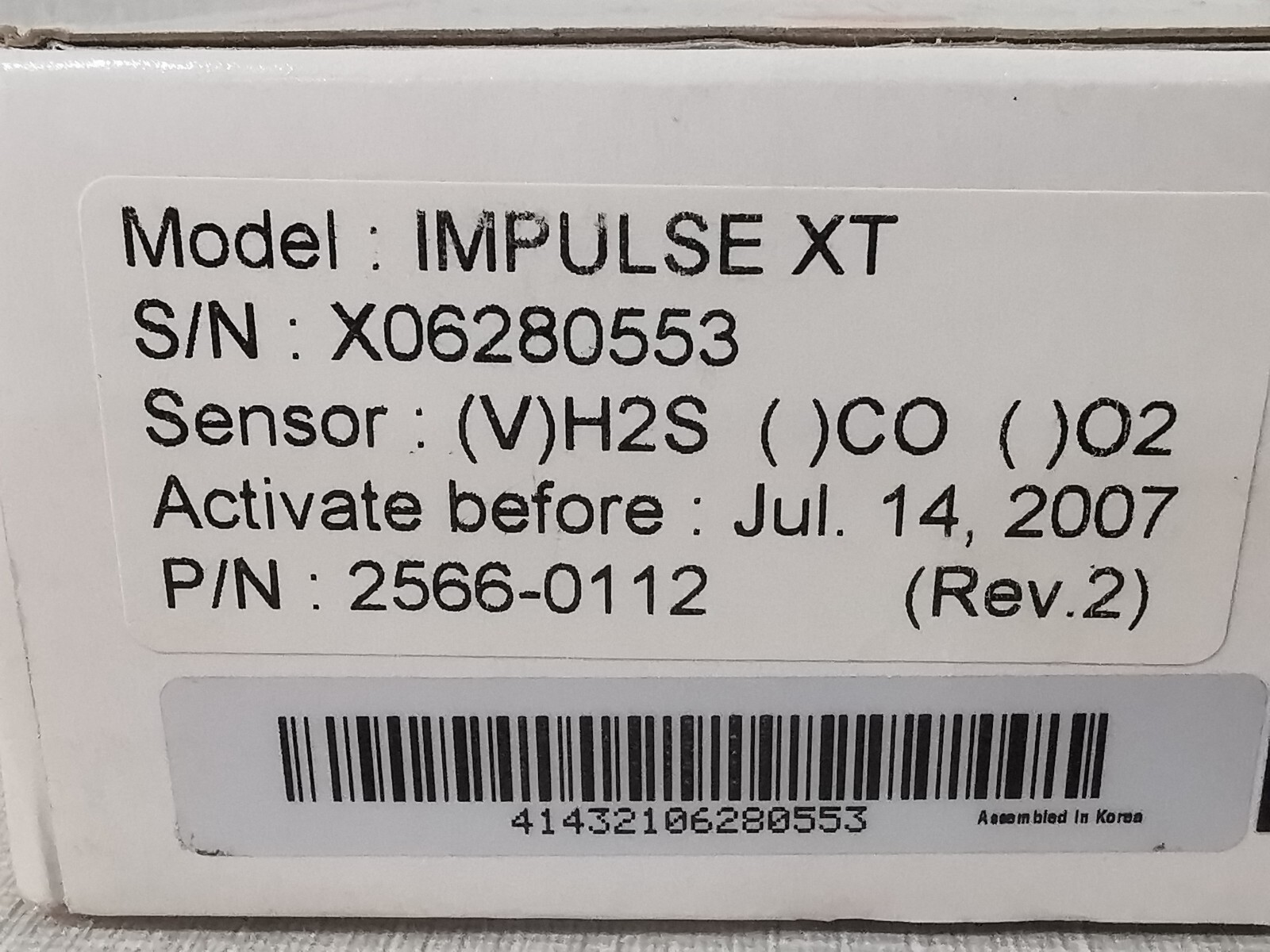 Honeywell IMPULSE-XT Neotronics Impulse XT Signal Gas Detector 5