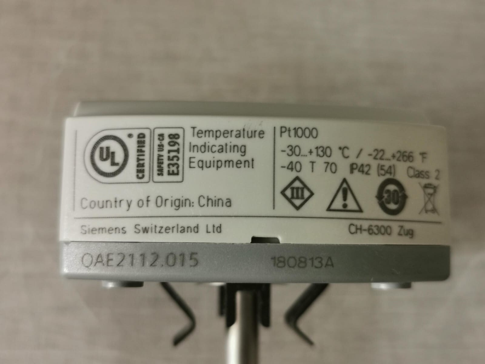 Siemens QAE2112.015 SIEMENS QAE2112.015 Immersion Temperature Sensor 7