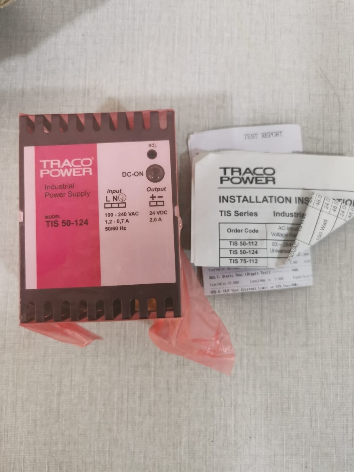 TRACO POWER TIS 50-124 TRACO POWER TIS 50-124 Industrial Power Supply 2