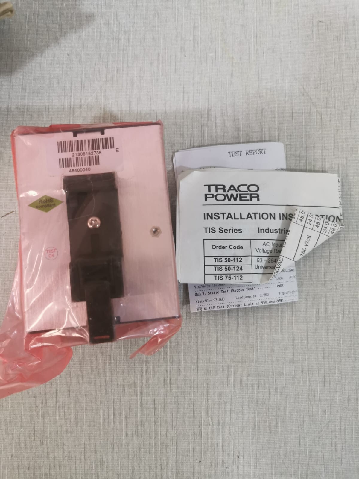 TRACO POWER TIS 50-124 TRACO POWER TIS 50-124 Industrial Power Supply 4