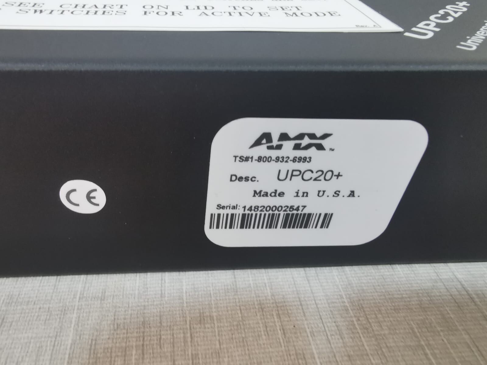 AMX UPC20++ FG672 AMX UPC20++ FG672 Universal Power Controller 4