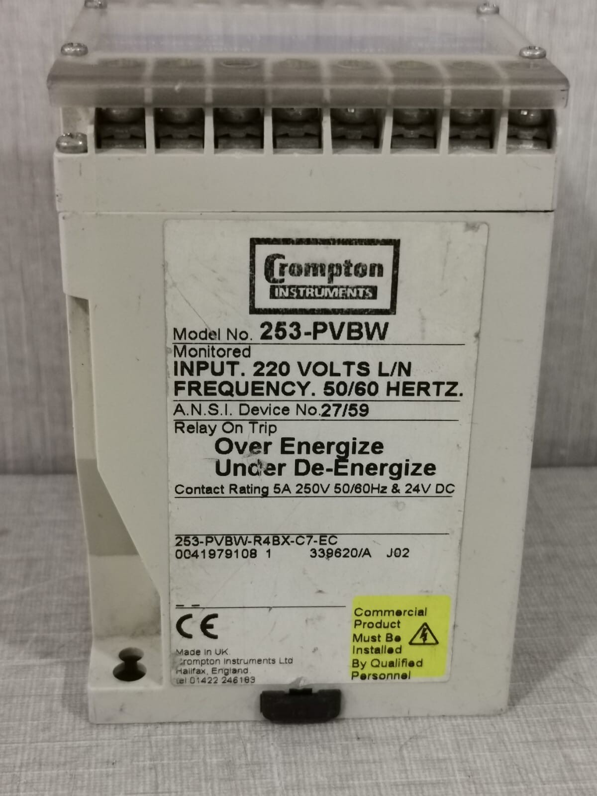 Crompton 253-PVBW Crompton 253-PVBW Protector Trip Relay 2