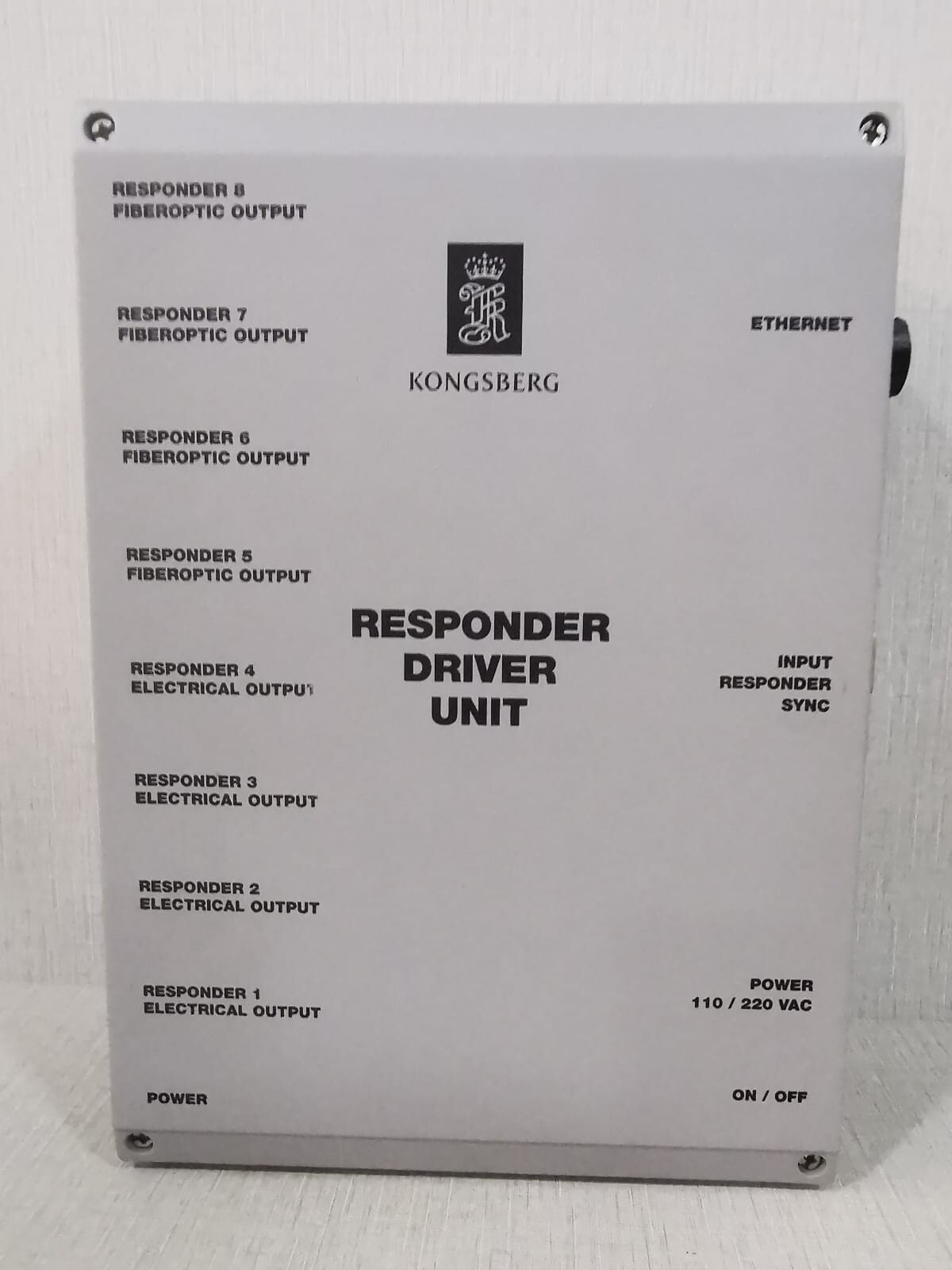 KONGSBERG 311509 RESPONDER DRIVER UNIT POWER VOLTAGE 110/220V 2