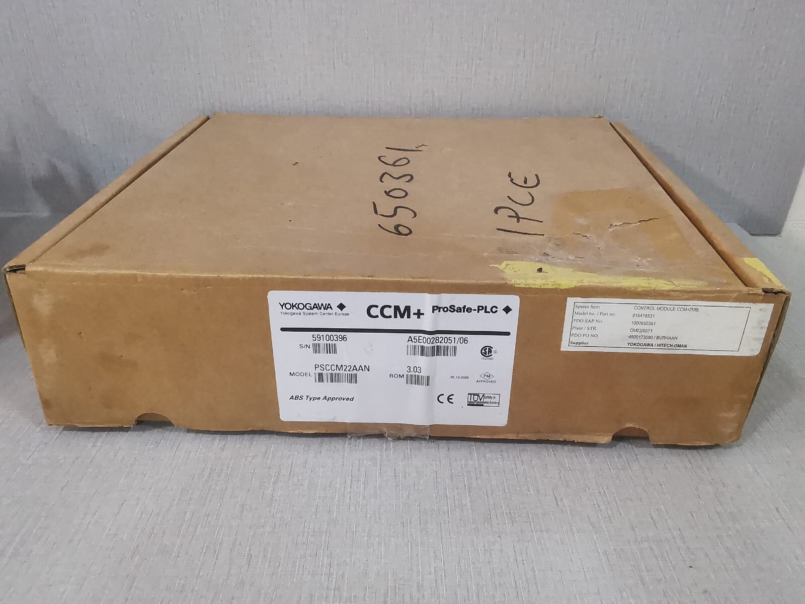 Yokogawa PSCCM22AAN YOKOGAWA CCM+ PSCCM22AAN Prosafe-PLC Critical Control Module ROM VER3.03 24VDC 9
