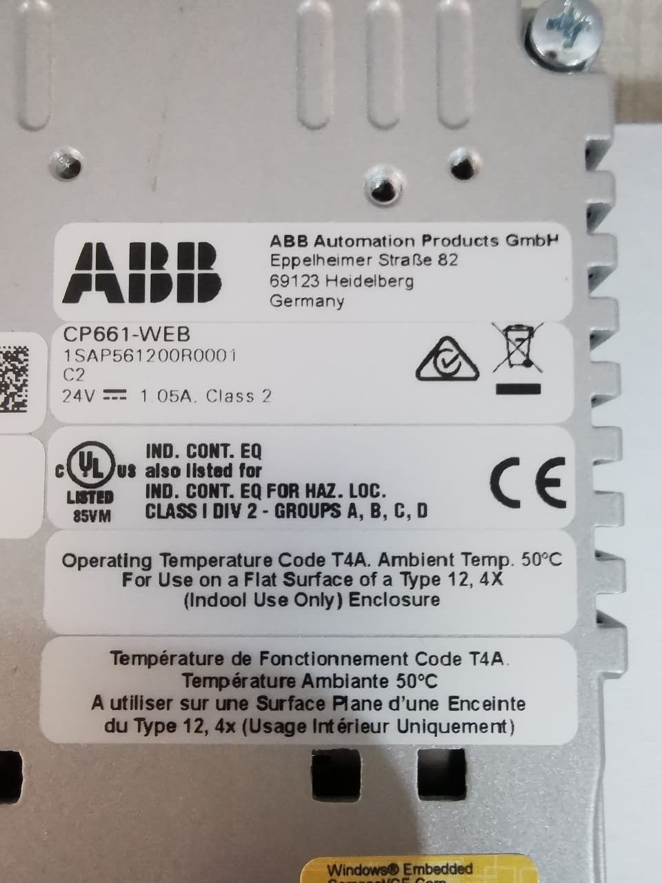 ABB 1SAP561200R0001 ABB CP661-WEB CONTROL PANEL DISPLAY 1SAP561200R0001 3