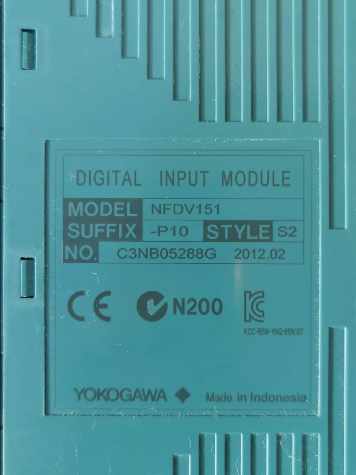 YOKOGAWA NFDV151-P10 S2 YOKOGAWA NFDV151 DIGITAL INPUT MODULE NFDV151-P10 S2 W/ NFTB5S-00 S2 CONNECTOR 4