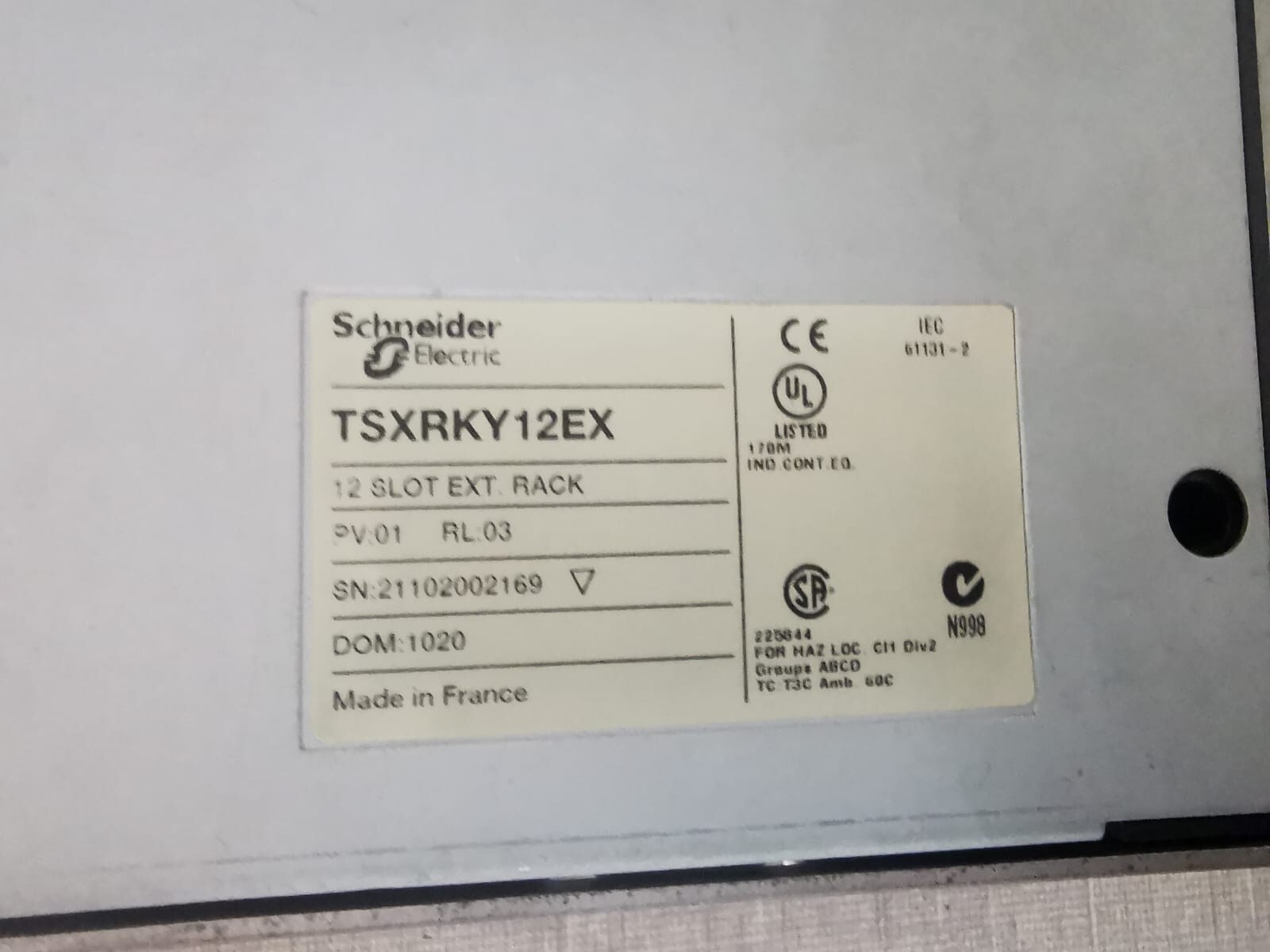 Schneider Electric TSXRKY12EX Schneider Electric TSXRKY12EX 12 SLOT EXTENSION RACK 2