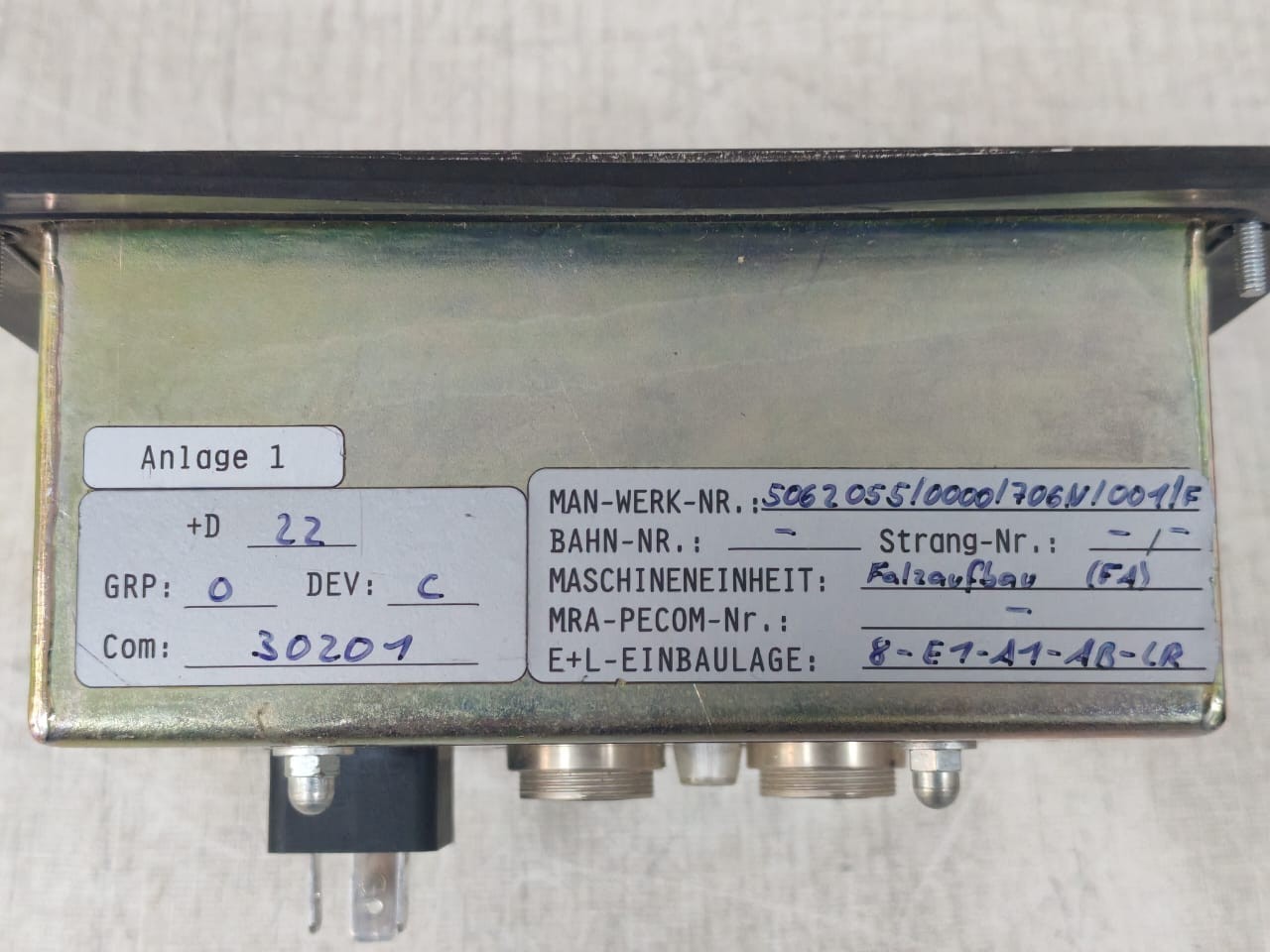 Erhard Leimer Et DO-1000 ZC4003-0004U-ZA Erhard Leimer Et DO-1000 CONTROL PANEL ZC4003-0004U-ZA 10