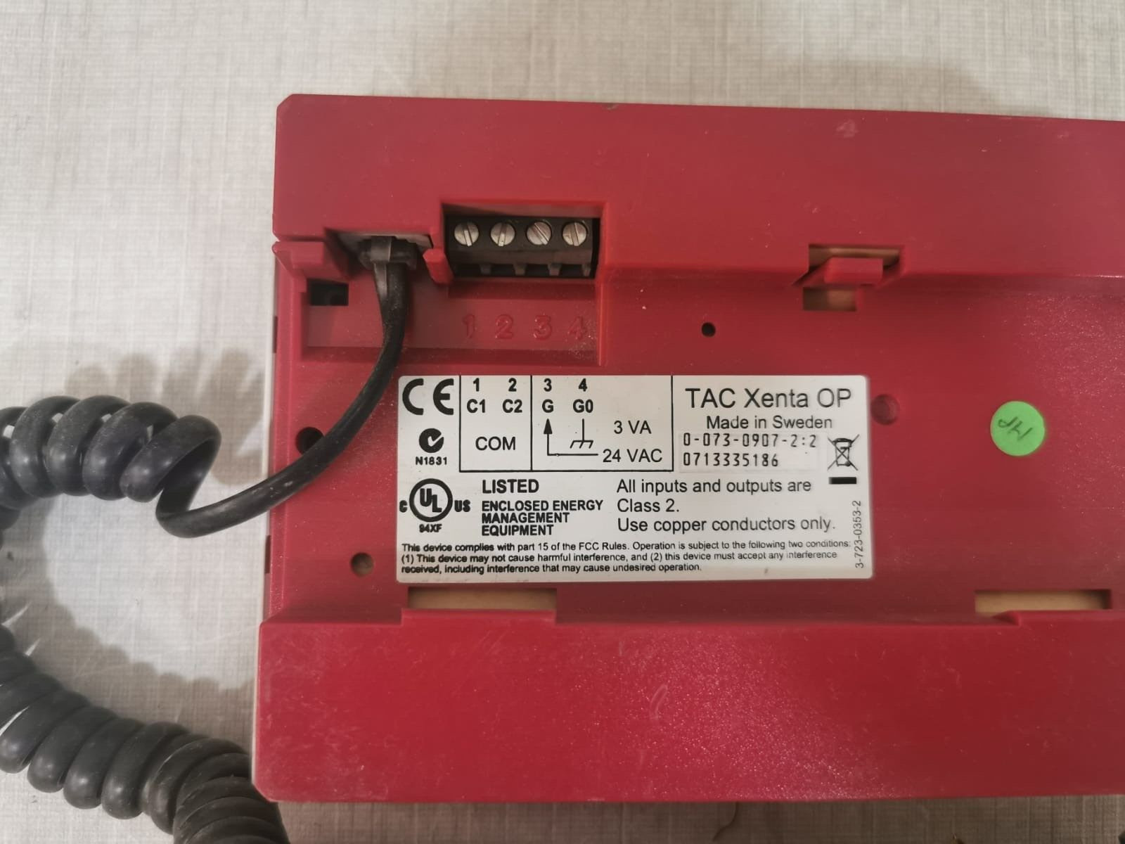 Schneider Electric XENTA-301 TAC Programmable TAC Xenta 301 with TAC Xenta OP 8