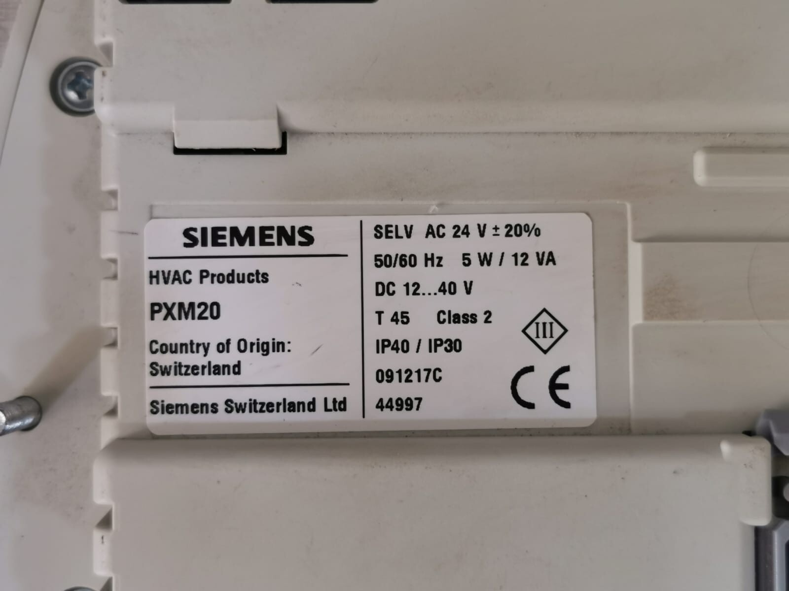 Siemens PXM20 SIEMENS PXM20 Operator Unit | 50/60Hz, 5W, 12VA - W/O ANY ACCESSORIES 8