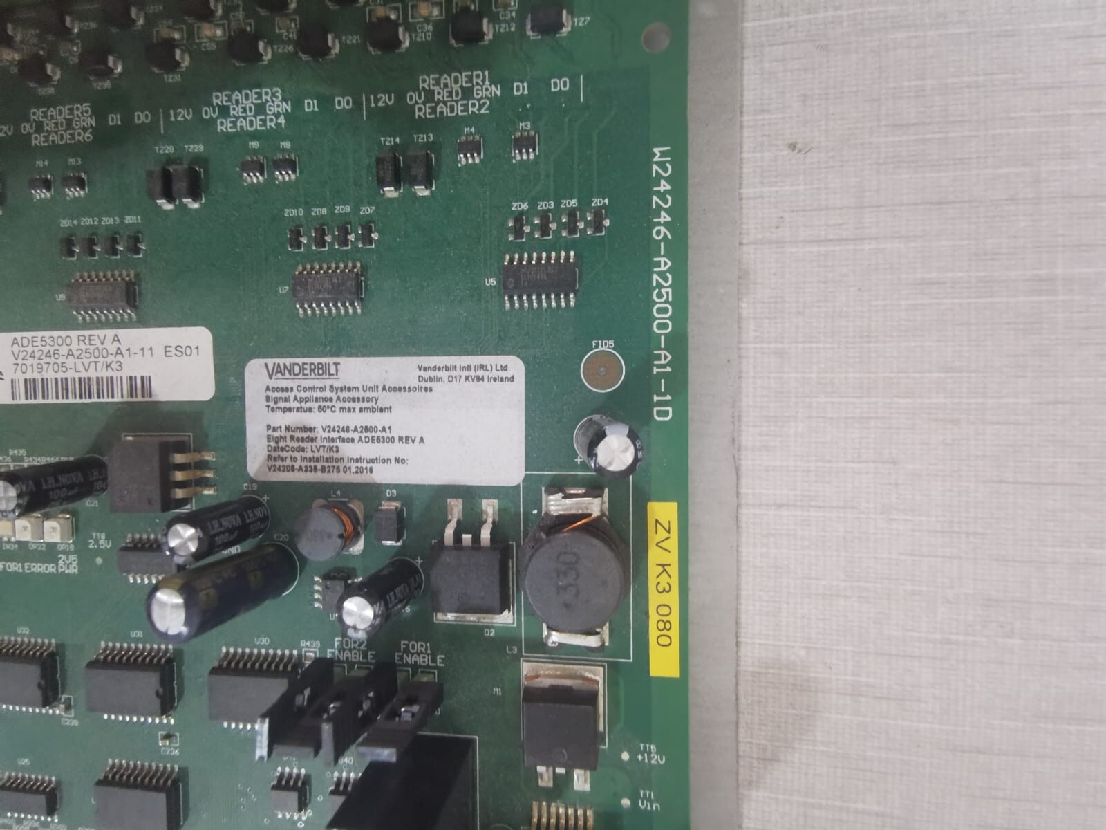 VANDERBILT ADE5300 REV A VANDERBILT ADE5300 REV A V2V248-A2500-A1 Control Board 5