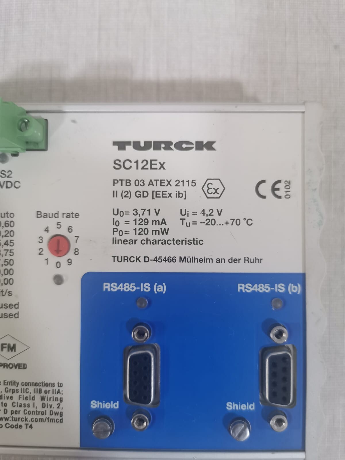 Turck PTB-03 TURCK SC12Ex Module PTB 03 ATEX 2115 - DAMAGED CASE 2