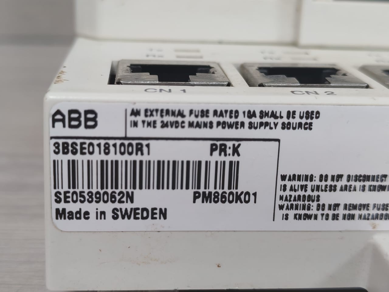 ABB 3BSE018110R1 ABB AC 800M/PM860 3BSE018110R1 PR;G PROCESSOR WITH 3BSE018100R1/PM860K01 BASE 6