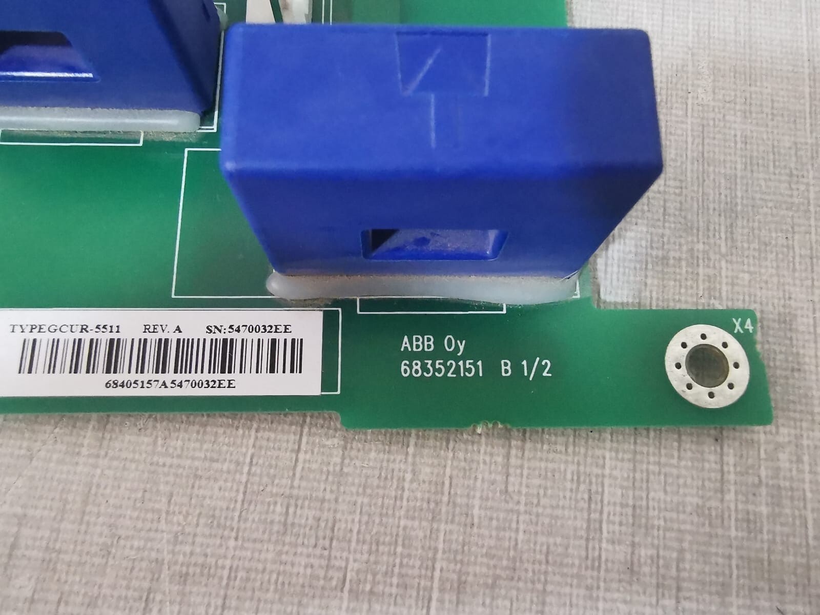 ABB 68352151 B 1/2 ABB Oy GCUR-5511 Circuit Board 68352151 B 1/2 3