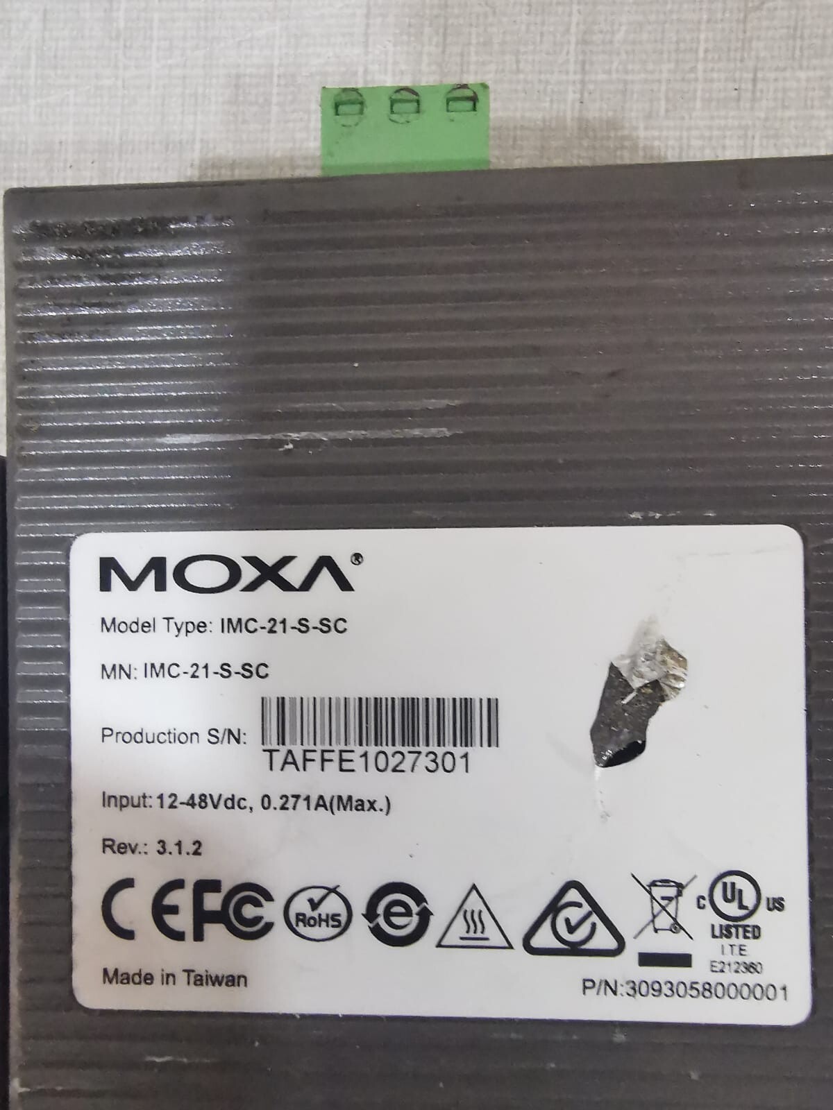 Moxa IMC-21-S-SC MOXA IMC-21-S-SC Industrial Media Converter 2