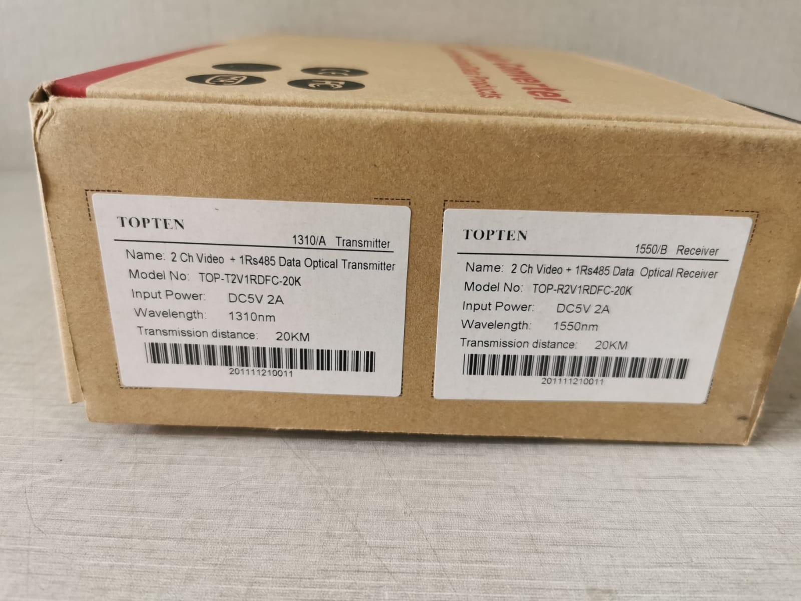 TOPTEN TOP-R2V1RDFC-20K TOPTEN TOP-R2V1RDFC-20K VIDEO AUDIO DATA CONVERTER Transmitter & Receiver 2