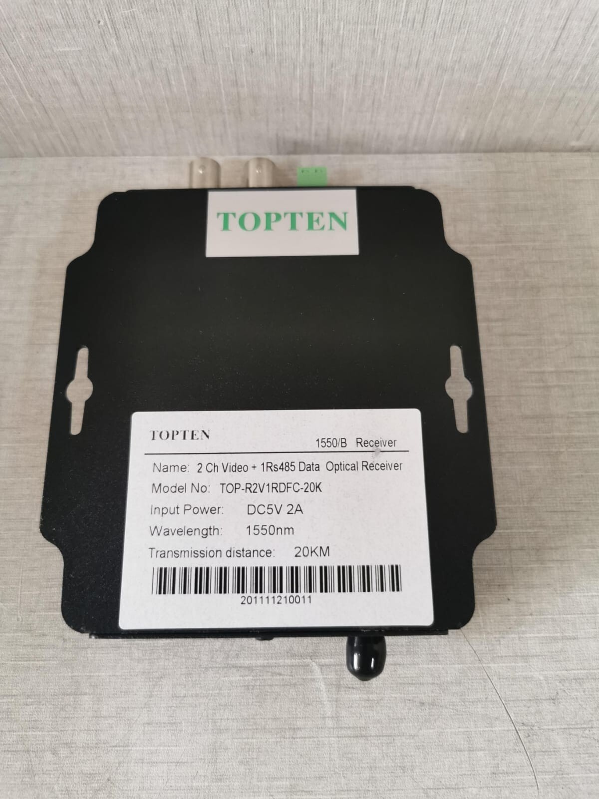 TOPTEN TOP-R2V1RDFC-20K TOPTEN TOP-R2V1RDFC-20K VIDEO AUDIO DATA CONVERTER Transmitter & Receiver 7