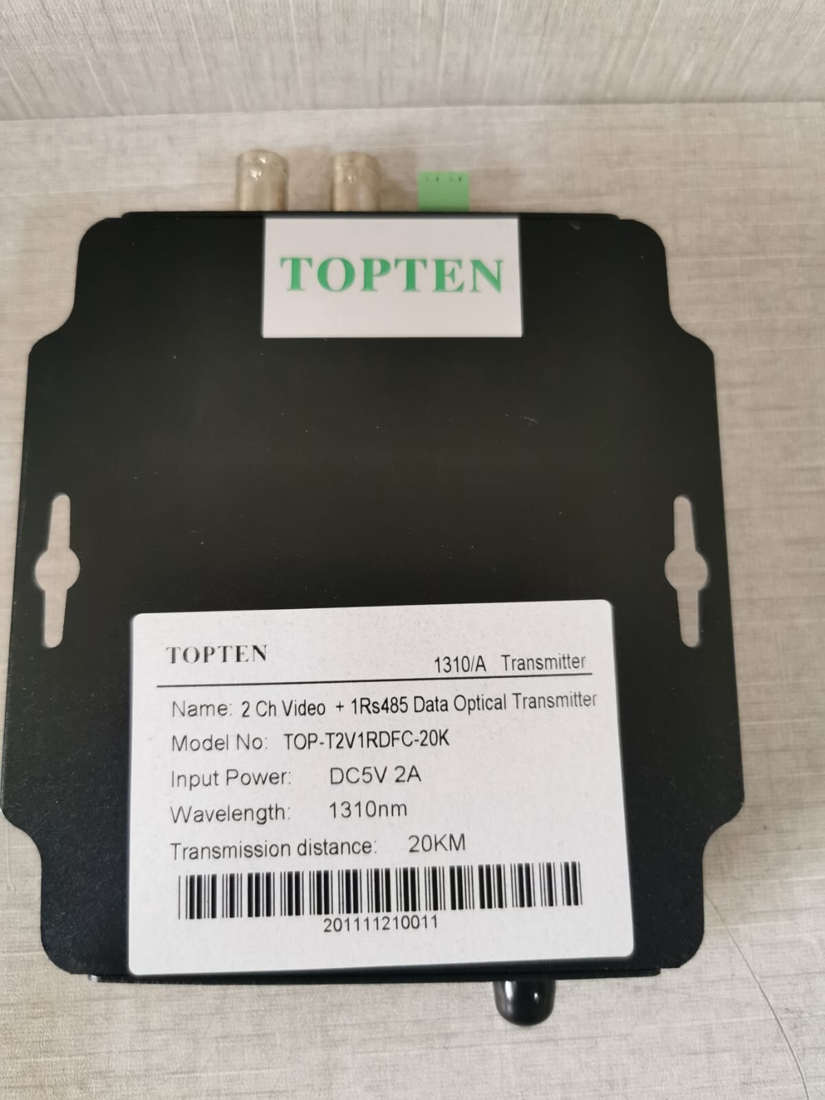 TOPTEN TOP-R2V1RDFC-20K TOPTEN TOP-R2V1RDFC-20K VIDEO AUDIO DATA CONVERTER Transmitter & Receiver 9