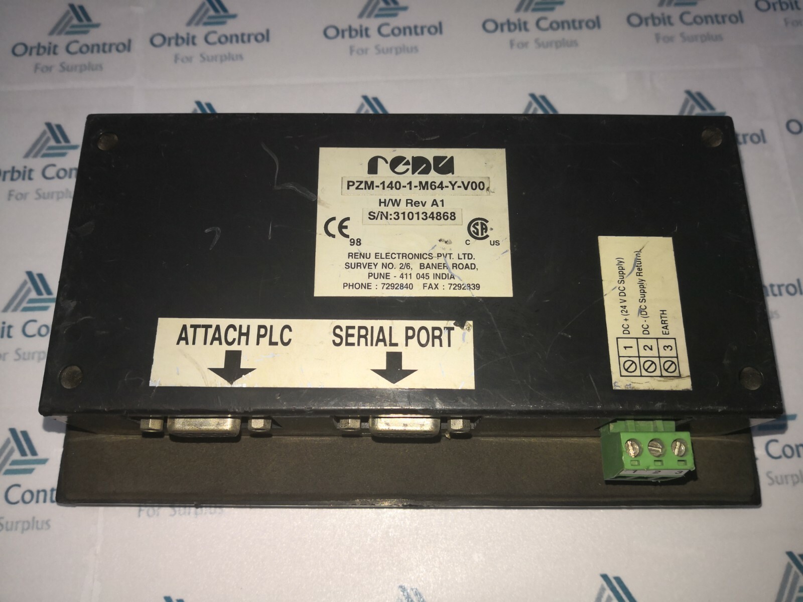 RENU PZM140-M64-Y-V00 Renu Electronics PZM140--M64-Y-V00 PLC Operator Interface Panel,Power 24VDC 8