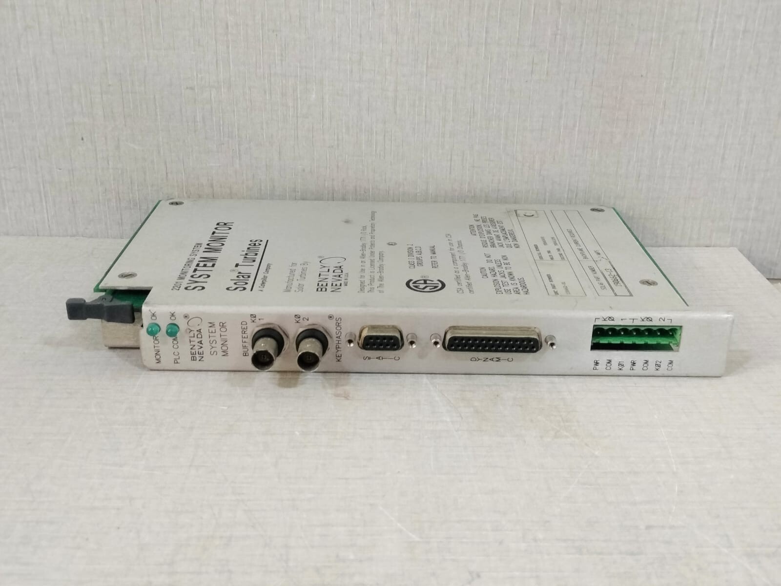 Bently Nevada 135462-01 Bently Nevada 135462-01 Solar Turbines Board 190662-13 1.0 AMPS 2