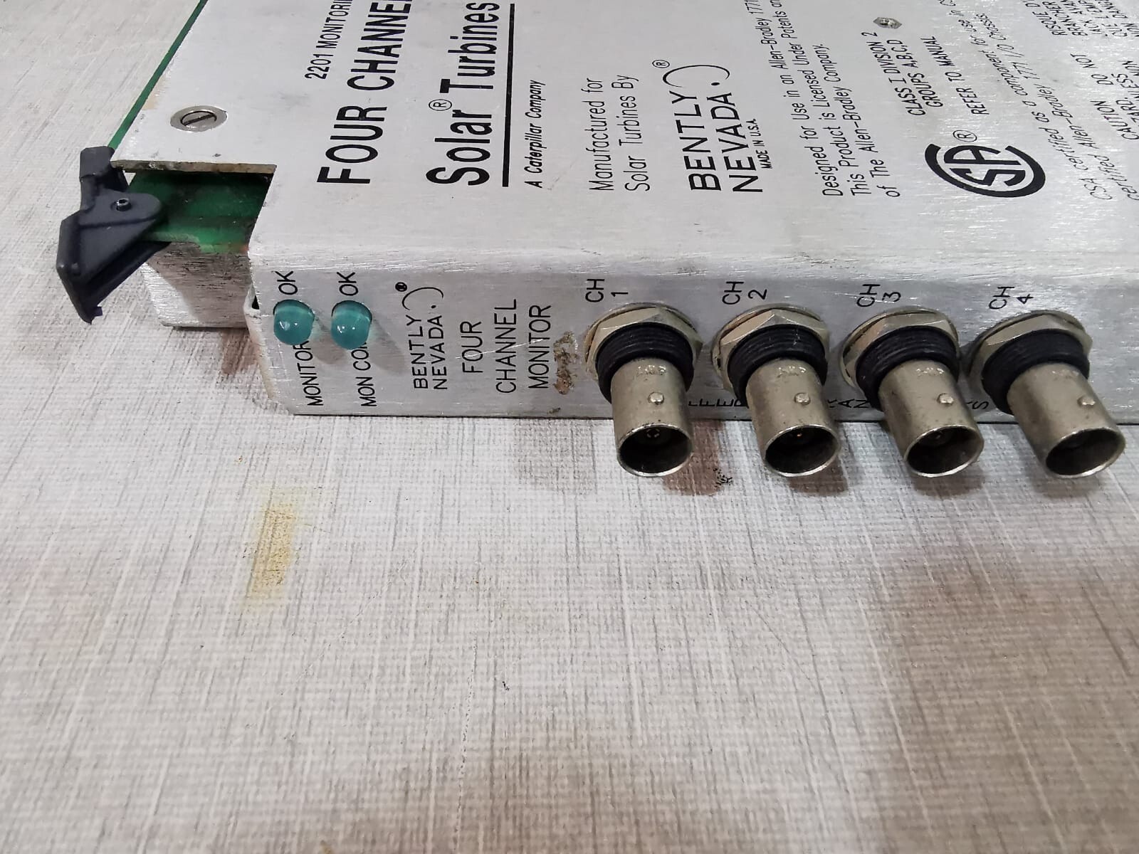 Bently Nevada 132417-01 Bently Nevada 132417-01 4 Channel Monitor Solar Turbines 190662-26 3