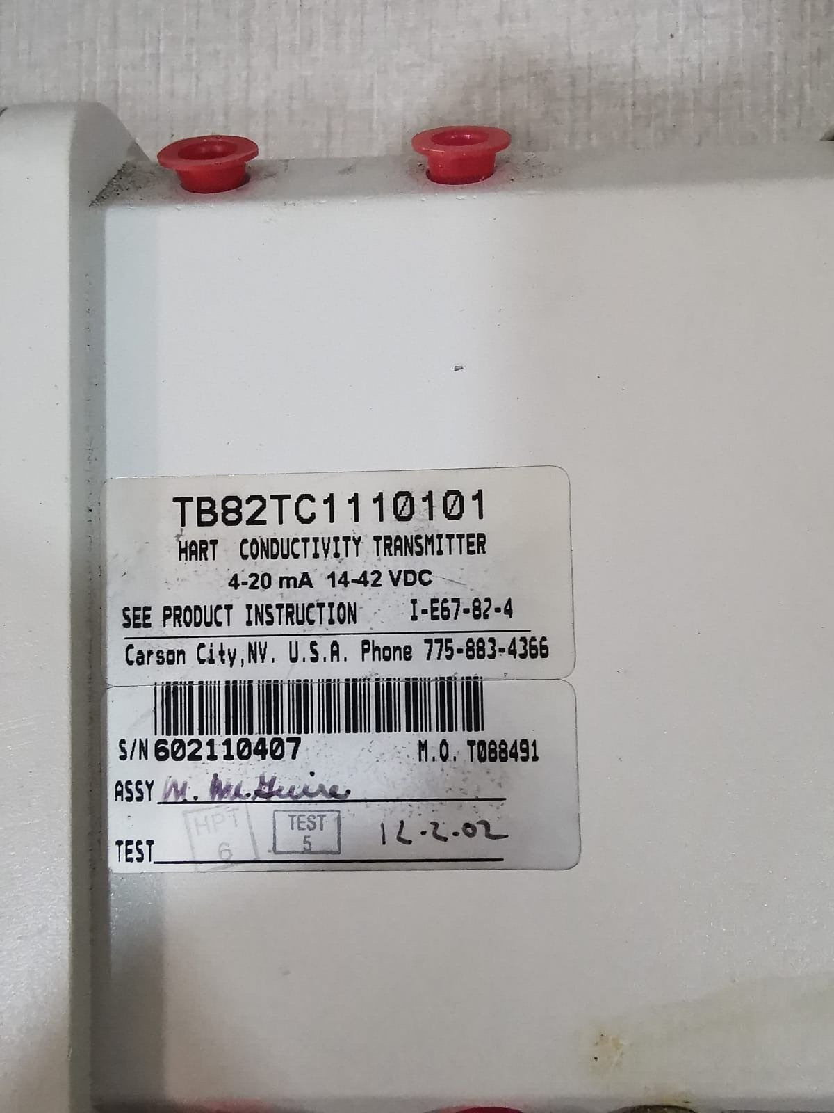 ABB TB82TC1110101 ABB TB82 HART CONDUCTIVITY TRANSMITTER TB82TC1110101 7