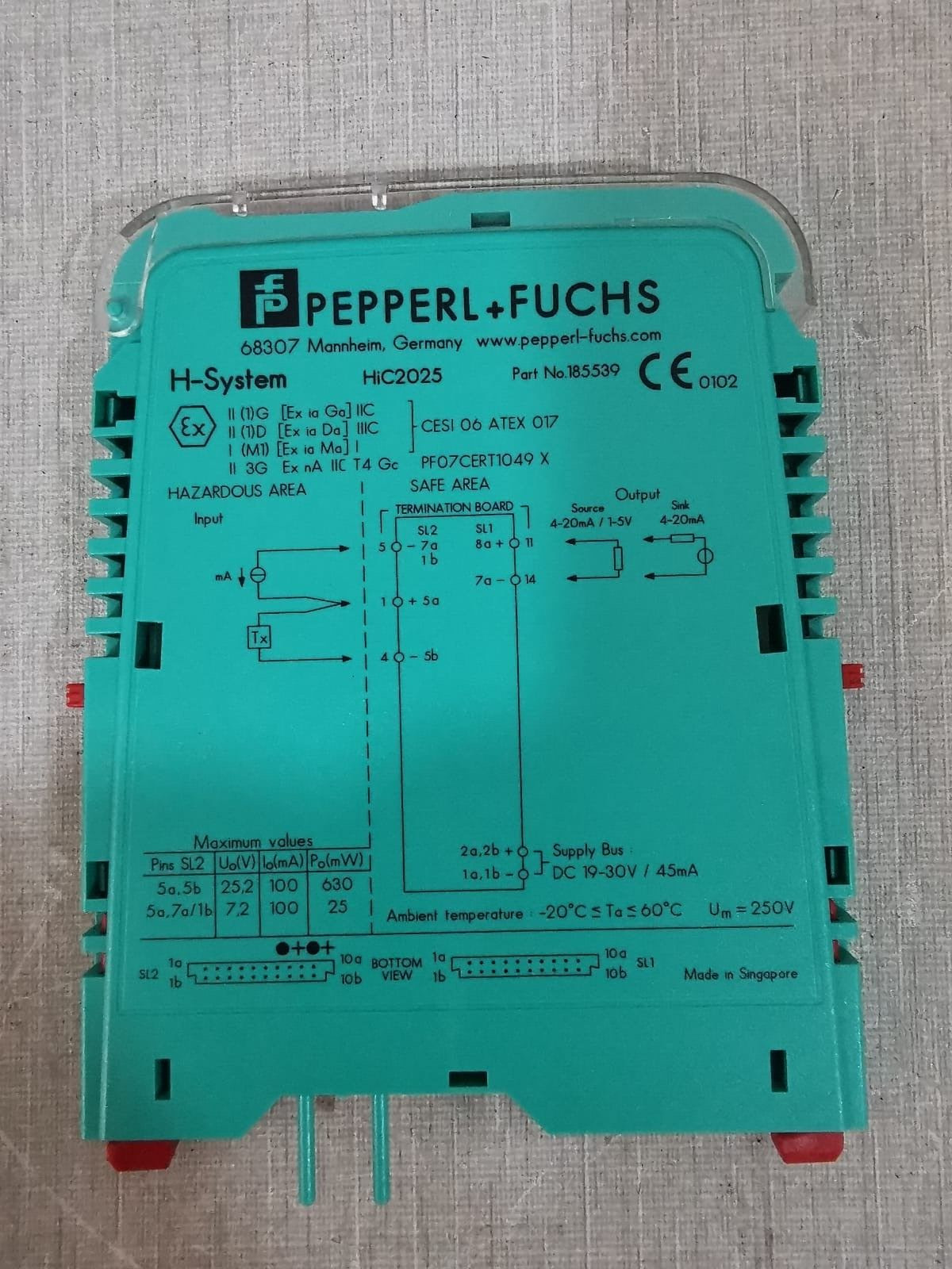Pepperl+Fuchs HIC2025 PEPPERL+FUCHS HIC2025 Transmitter Power Supply 185539 2