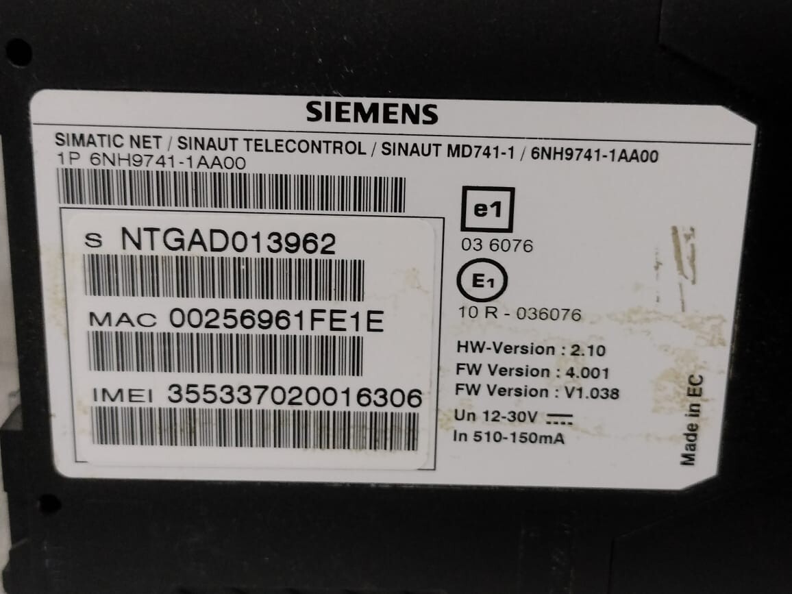 Siemens MD741-1 SIEMENS SINAUT MD741-1 741-1AA00 6NH9741-1AA00 TELECONTROL 12-30V 7