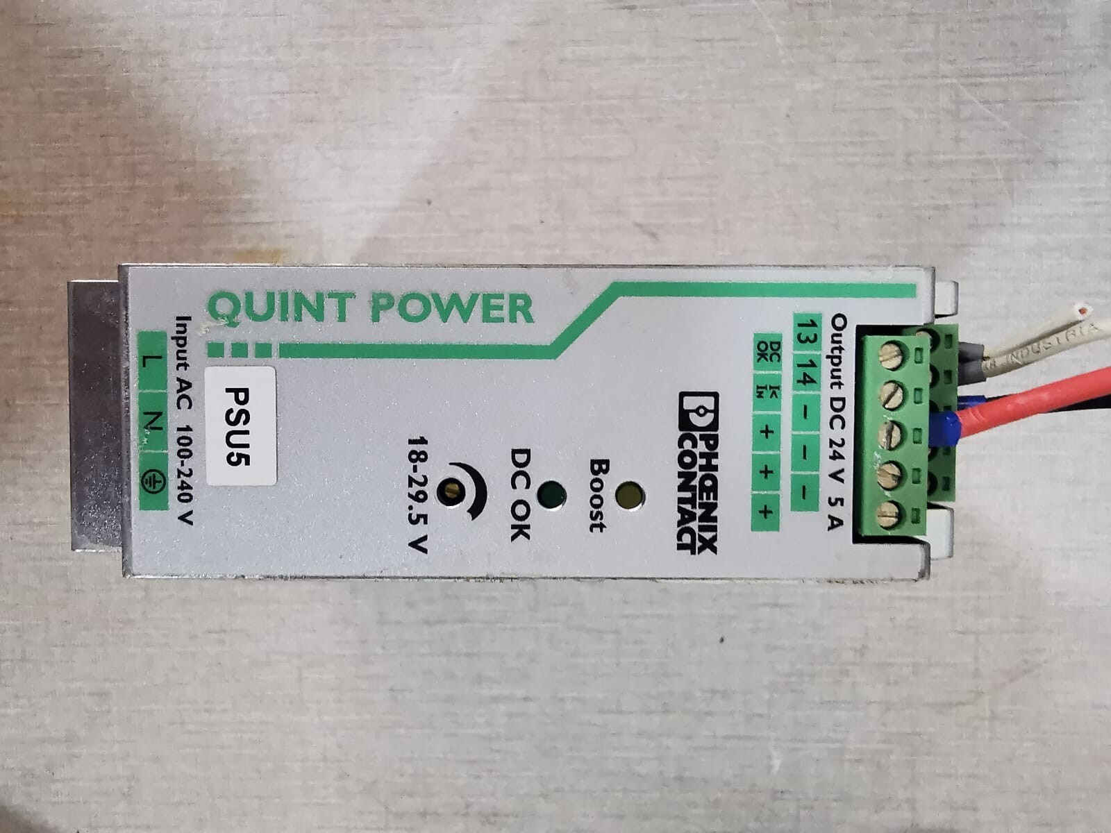 Phoenix Contact QUINT-PS/1AC/24DC/5 PHOENIX CONTACT QUINT-PS/1AC/24DC/5 POWER SUPPLY 2