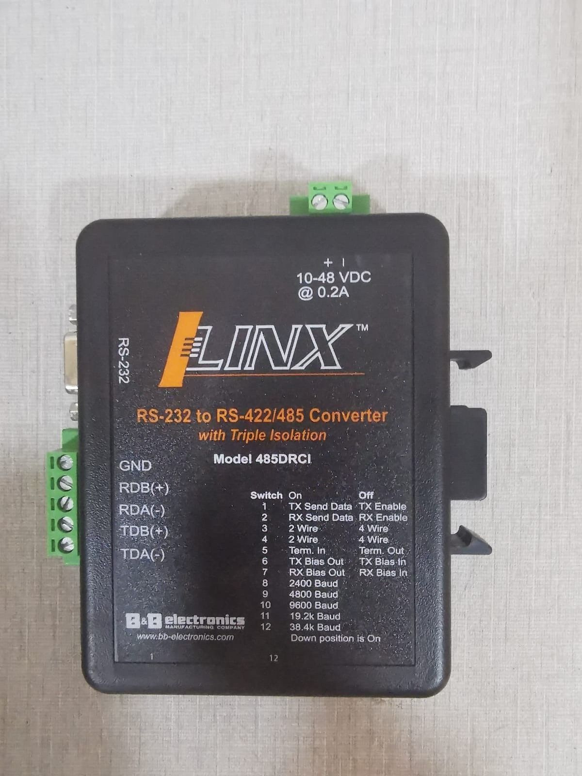 Linx RS 232 To RS-422/485 LINX RS 232 To RS-422/485 Converter with Triple Isolation 2