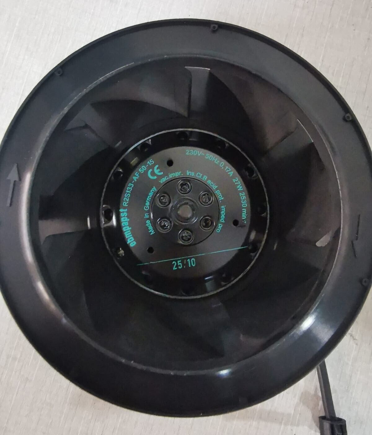 Ebmpapst R2S133-AF 50-15 230V-50HZ 0,17A 27W 2530 MIN 1 Series Centrifugal Fan