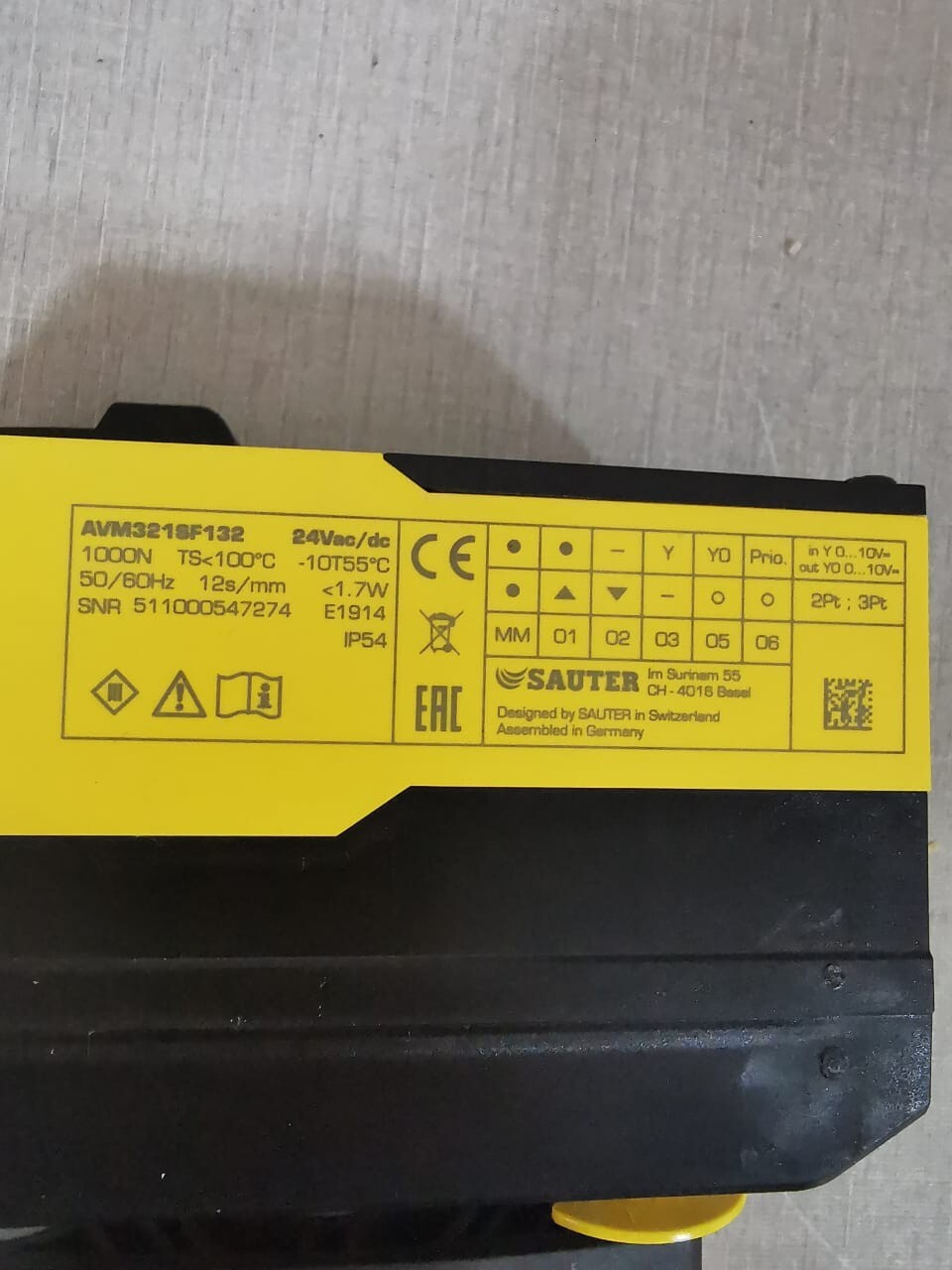 SAUTER AVM321SF132 SAUTER AVM321SF132 Electric Actuator Spring Return Positioner 9