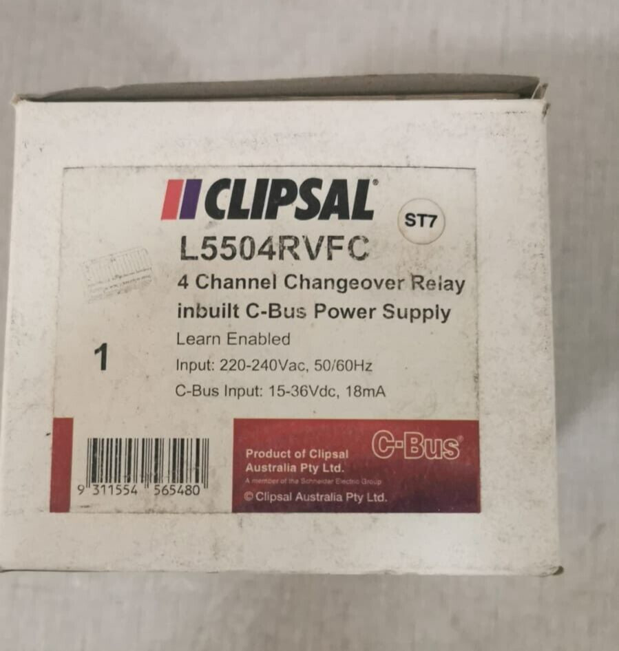 Clipsal L5504RVFC CLIPSAL L5504RVFC 4 Channel Voltage Free Relay 7