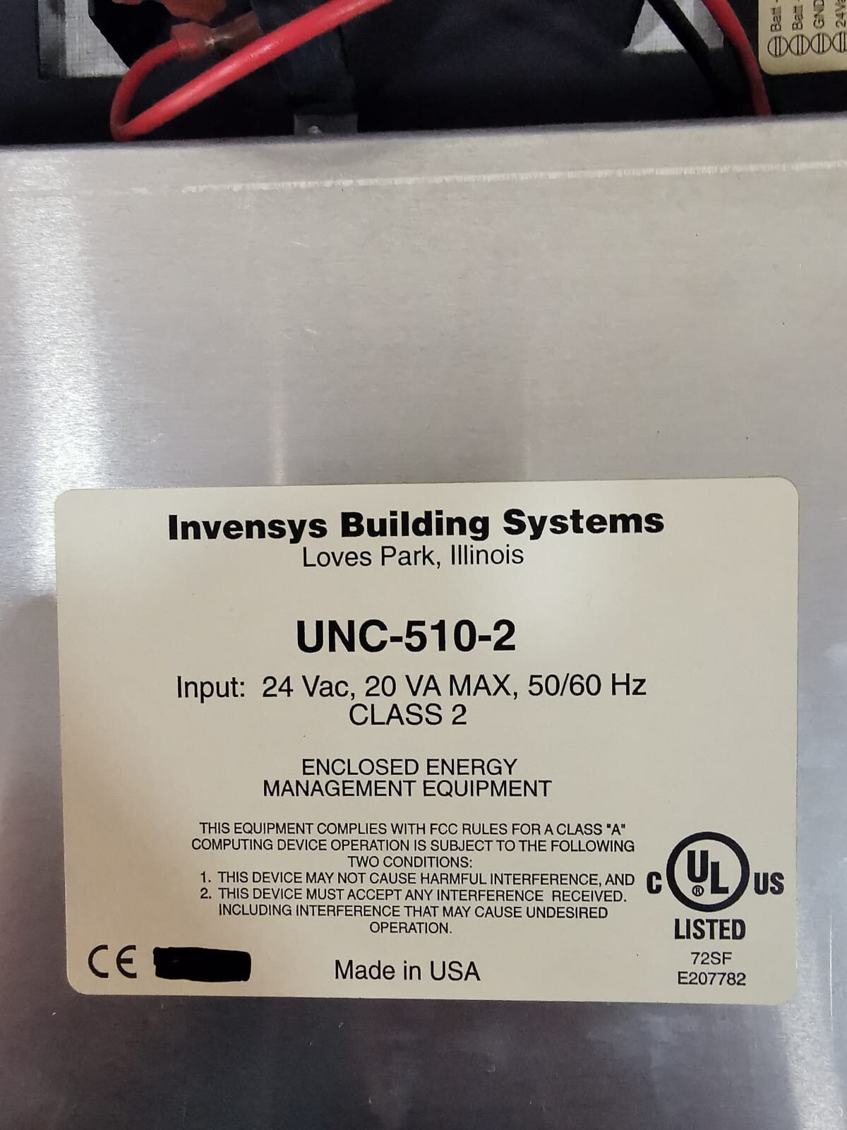Schneider Electric UNC-510-2 Schneider Electric UNC-500 Universal Network Controller Invensys UNC-510-2 2