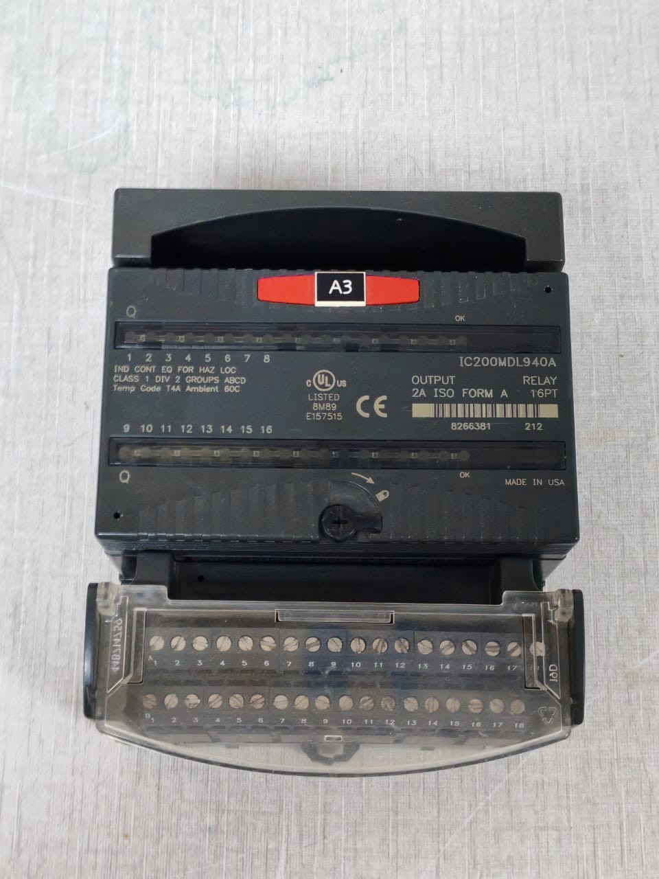 GE IC200MDL940A GE FANUC IC200MDL940A Relay Output Module 3