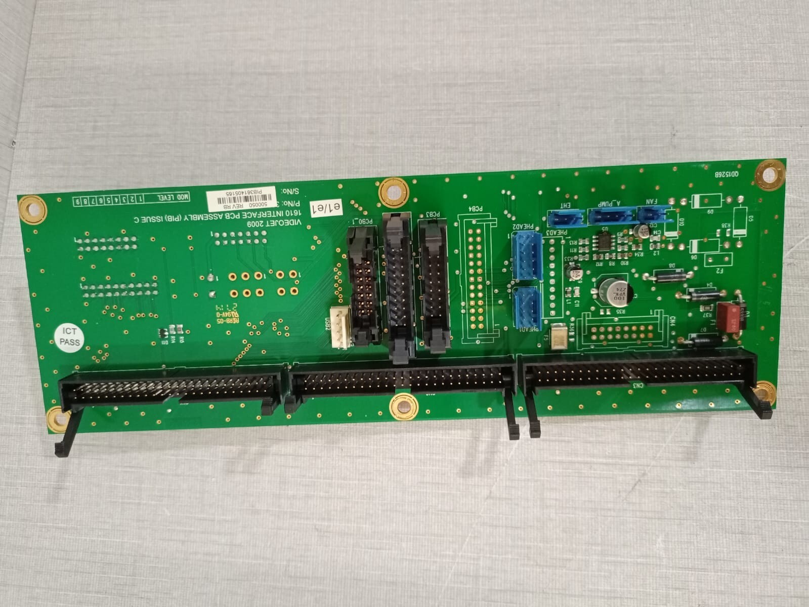 VIDEOJET 2009 1610 INTERFACE PCB ASSEMBLY (PIB) ISSUE C 500050 REV.RB