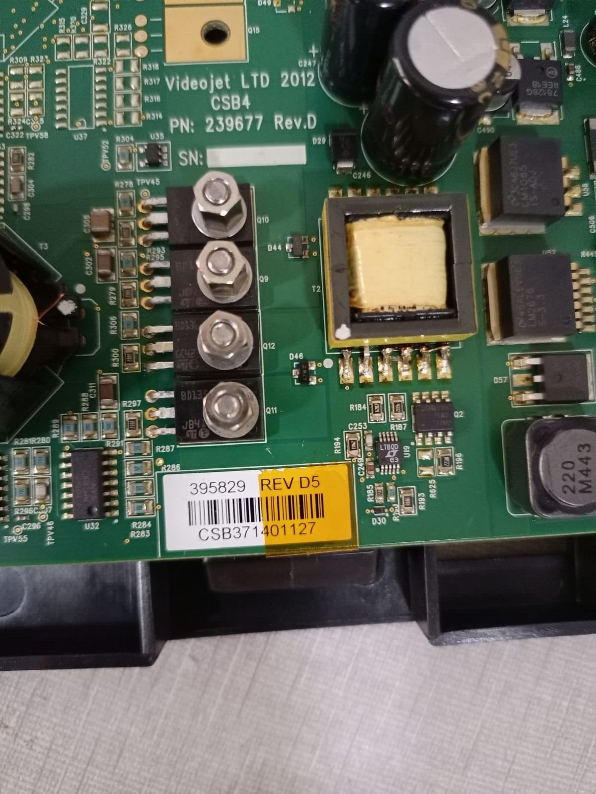 Videojet 239677 Rev.D VIDEOJET 239677 Rev.D Control System Board LTD 2012 CSB4 6