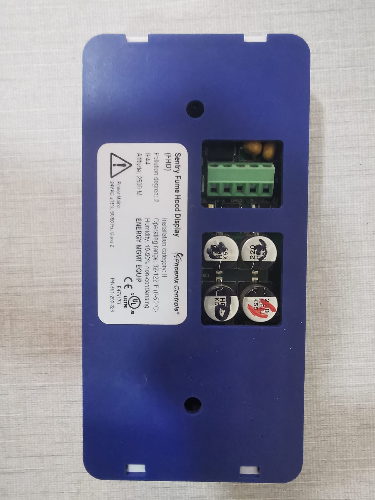 Phoenix Controls HOOD ID:2301-F Phoenix Controls HOOD ID:2301-F Sentry Fume Hood Display 3