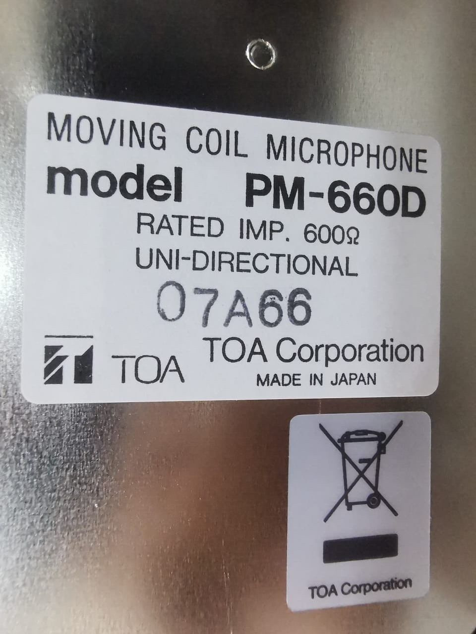 TOA PM-660D TOA PM-660D paging microphone Terminated 4