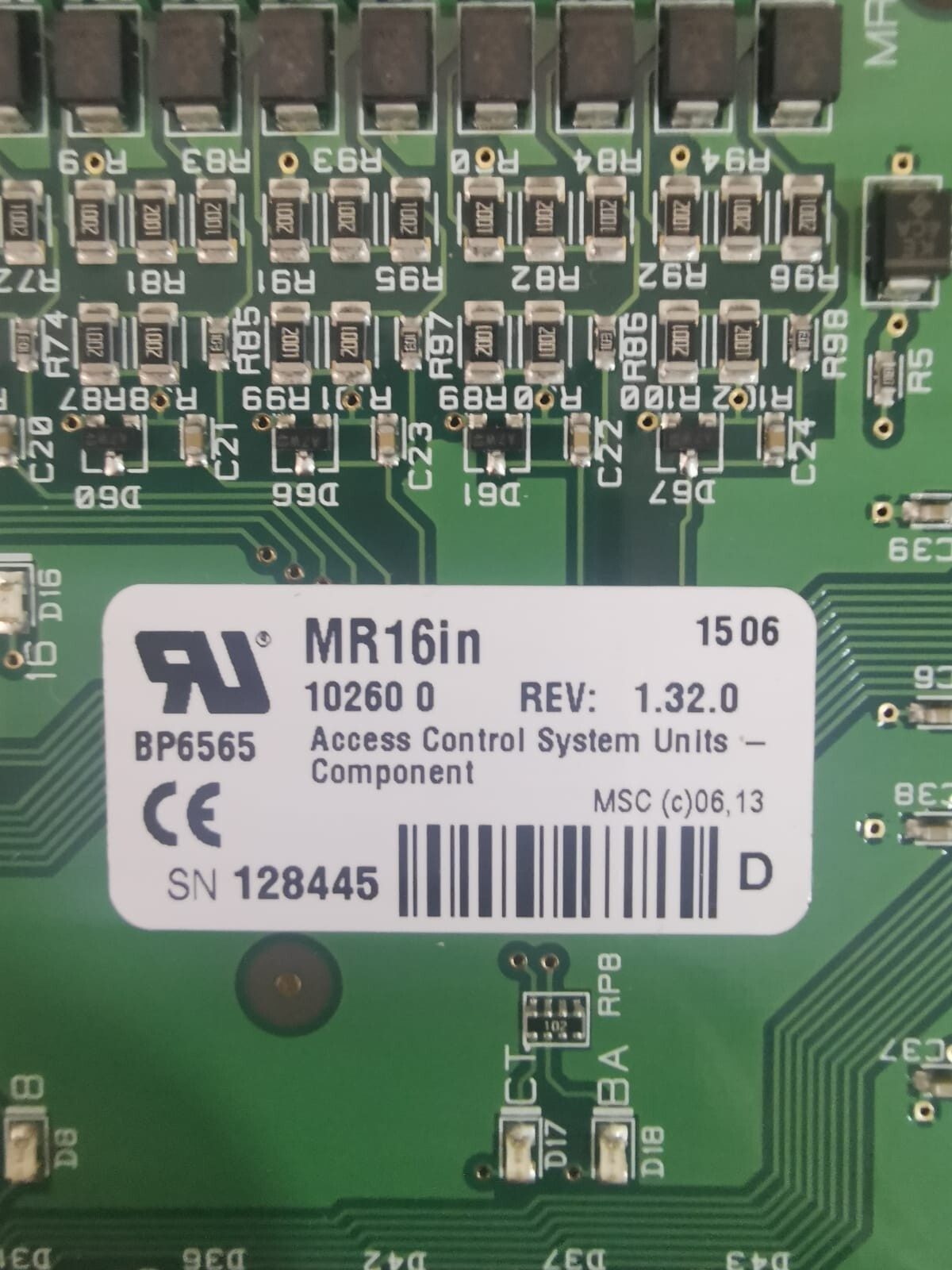ACCESS MR16IN EMAX-MR16IN REV:1.32.0 16IN / 20UT ACCESS CONTROL SYSTEM UNITS 3