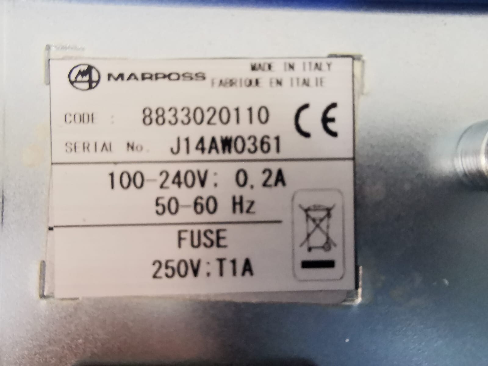 Marposs P1C MARPOSS P1c 8833020110 SERVO MOTOR 8