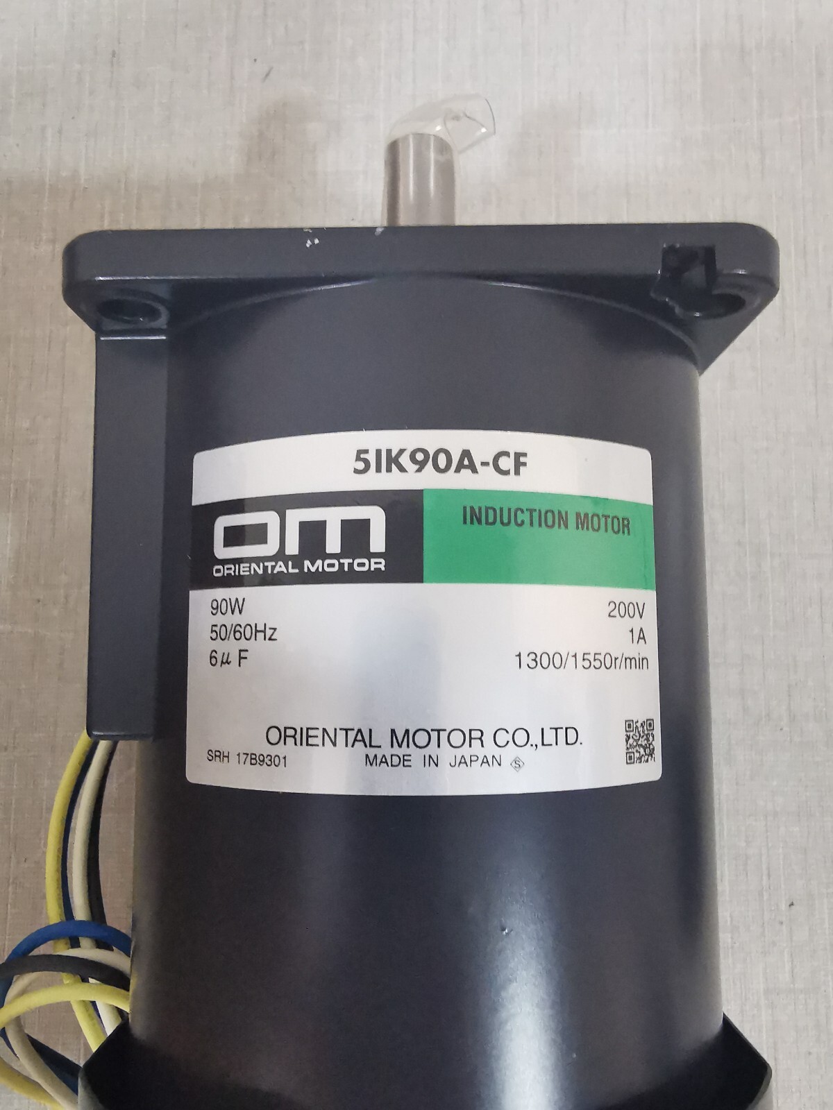 Oriental Motor 5IK90A-CF ORIENTAL MOTOR 5IK90A-CF INDUCTION MOTOR 90W 50/60Hz 5
