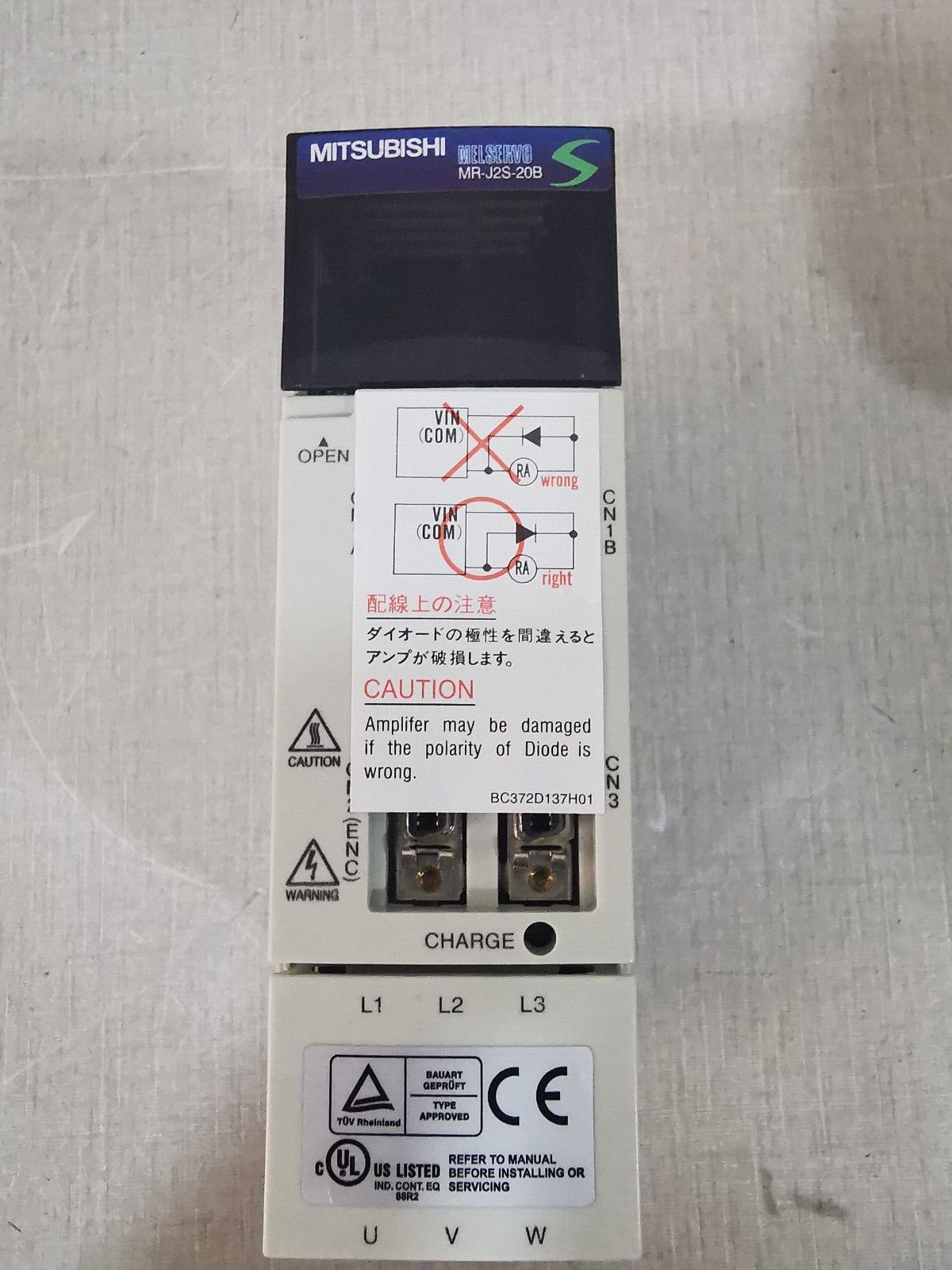Mitsubishi MR-J2S-20B MITSUBISHI MR-J2S-20B Servo Driver 200W 230V 50-60Hz 4
